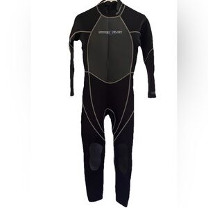 HYPERFLEX Juniors' 3/2 ACCESS Unisex Wetsuit Size 14 Black Back Zipper